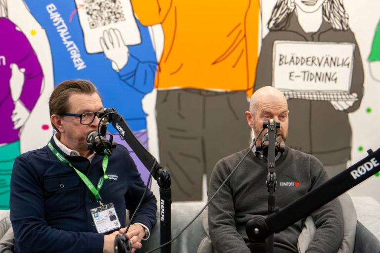 Comfort fortsätter köpa bolag, trots svår konjunktur, berättar Hans Spett i samtal med Johnny Petré. Foto: Kim Crona