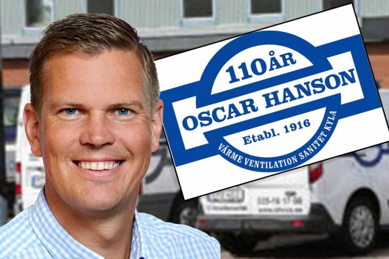 Oscar Hanson är vd på VVS-företaget som hans farfarsfar grundade för 110 år sedan.