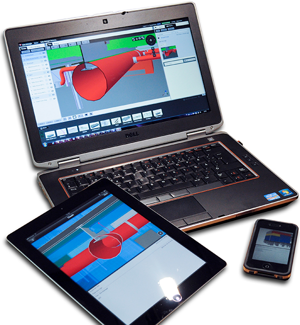 BIM-applikationer på  olika mobila plattformar. Foto: Tekla BimSight